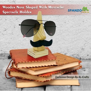 Wooden Nose Shaped With Mustache Spectacle Holder Specs Stand For Office Desktop Tabletop Global Sources