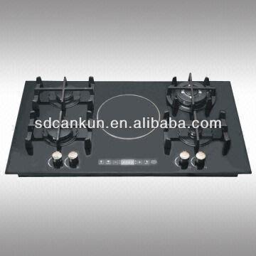 Top Sale 5 Burner Glass Gas Stove With Induction Cooker Bg 5105 1