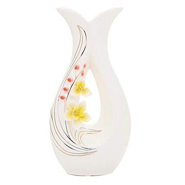 China Tall White Ceramic Flower Vases From Xiamen Wholesaler