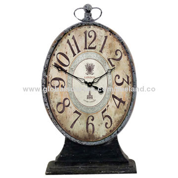 Antique Decorative Table Clock Made Of Metal Plastic Materials
