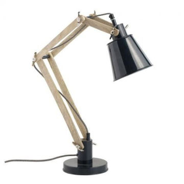 Wood Adjustable Gooseneck Architect, Swing Arm Desk Lamp With Clamp