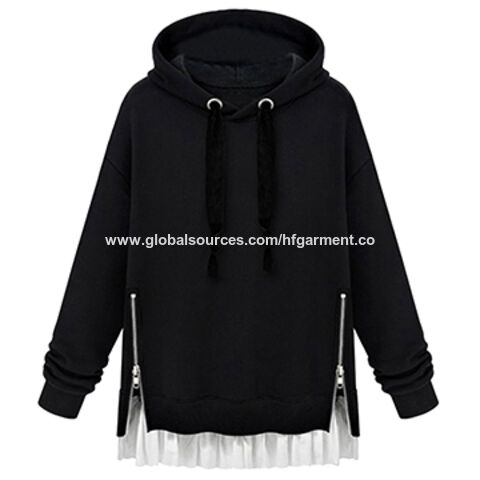 black hoodie no zipper