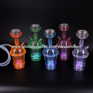 China Wholesale Custom Disposable Hookah Travel Electronic Hookah Shisha Car Acrylic Portable Hookah Cup On Global Sources Led Light Hookah Charcoal Starter Acrylic Shisha Glass Bongs