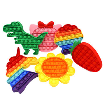 rainbow pop it fidget toy