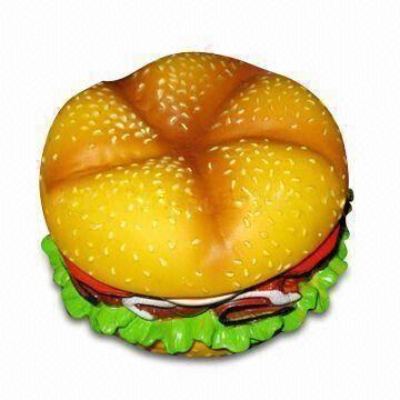 rubber hamburger dog toy