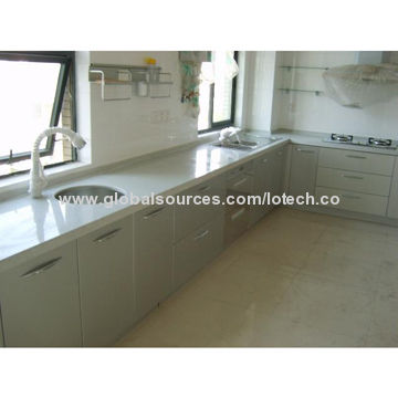 Quartz Products For Furniture Factory And Black Kitchen Base