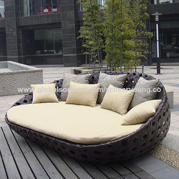 Outdoor Patio Sofa Wicker Furniture Sunbed Rattan Outdoor Lounge