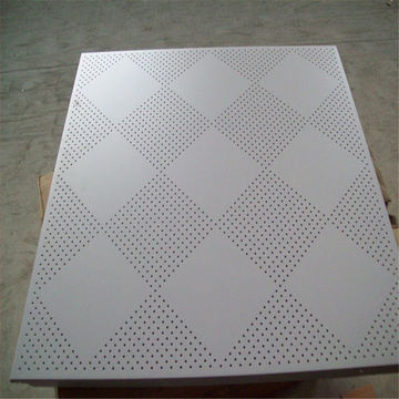 Perforated Aluminum False Ceiling Tiles Attractive Fire Lay On