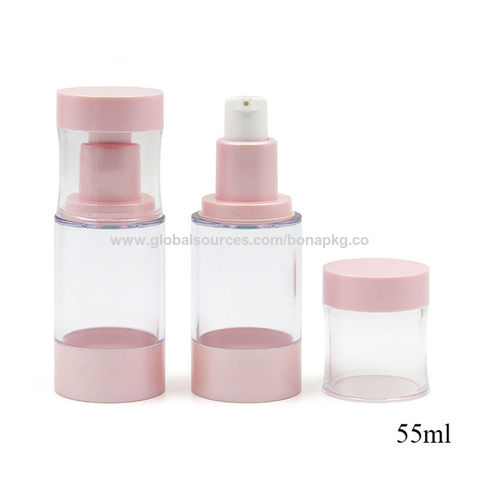 Download China 55ml Plastic Cosmetic Packaging Custom Pink Airless Lotion Pump Bottle Plastic Airless Bottle On Global Sources Essence Bottle Plastic Cosmetic Bottle Lotion Bottle