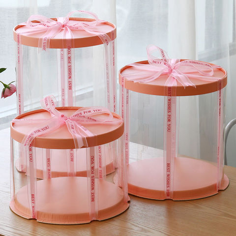 clear plastic round boxes