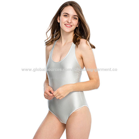 shiny bathing suit