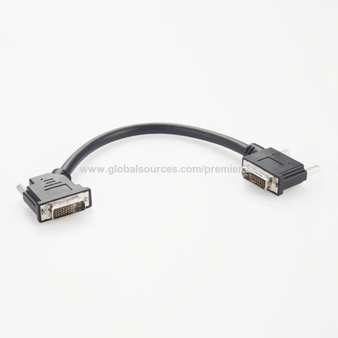 China Dvi D Dual Link Dvi Cable Male Male Right Angle On Global Sources Dvi Angle Cable 45 Degree Dvi Cable Angled Dvi Cable