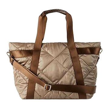 quilted nylon tote bag