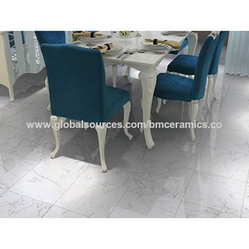China White Carrara Marble Tiles Porcelanato Flooring Polished