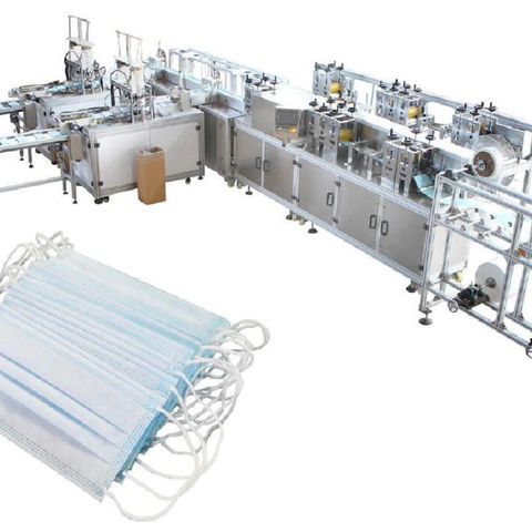 China Fully automatic production machine for face mask with ear loop on ...