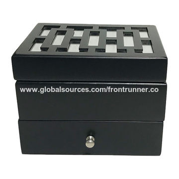 China Black Wooden Jewelry Box With, Jewelry Wooden Box Black And White
