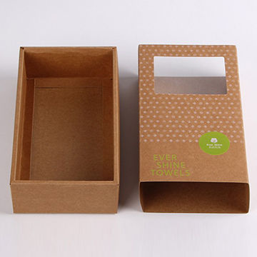 China Eco-friendly packaging box, drawer-type box with clear window ...