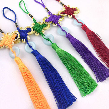 China 2021Satin Silk Handmade Chinese Knot Hanging Jade Tassel Soft ...