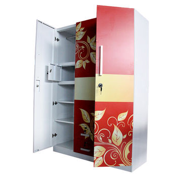 High Quality Steel Bedroom Furniture Cloth Cabinet Wardrobe 3