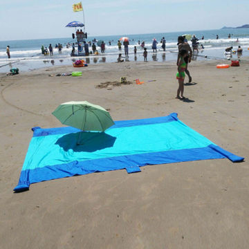 beach and picnic blanket