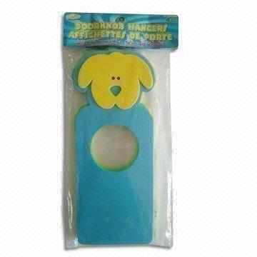 Decorative Doorknob Hanger With Cartoon Printing Made Of Eva Foam
