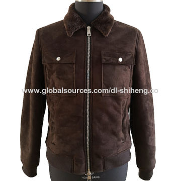 suede fur coat mens