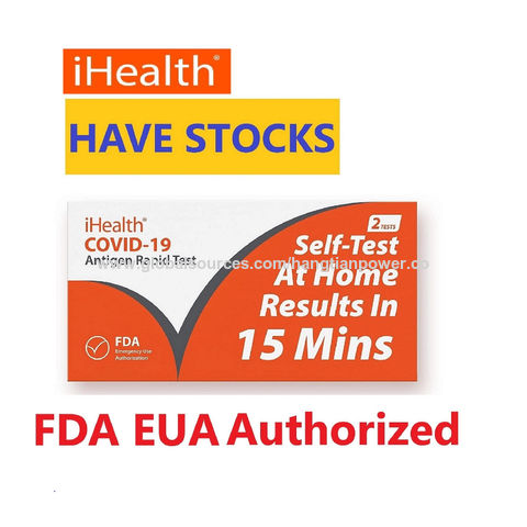 China IHealth FDA EUA Authorized Cov Antigen Rapid Test OTC at-Home ...