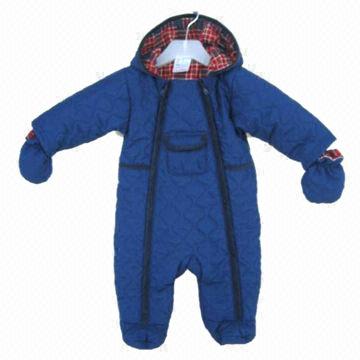 baby boy padded snowsuit