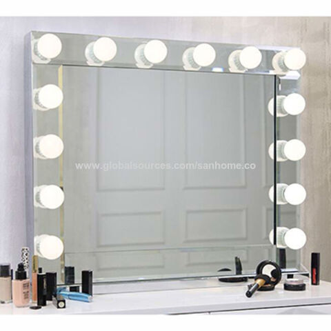 Mirror Makeup Led, Embellir Lighted Makeup Mirror With Light Led Bulbs Vanity Cosmetic Hollywood