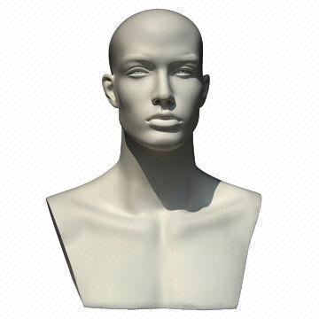 Male Mannequin Head with Shoulders Subastral