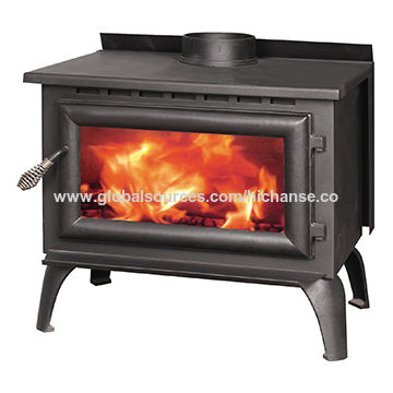 Wood Burning Fireplace With Classic Cast Iron Feed Door And Legs