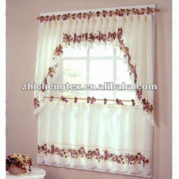 Grape Applique Kitchen Curtains Kitchen Linen Sets Size 3pcs Set