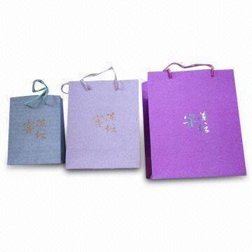 purple glitter gift bags