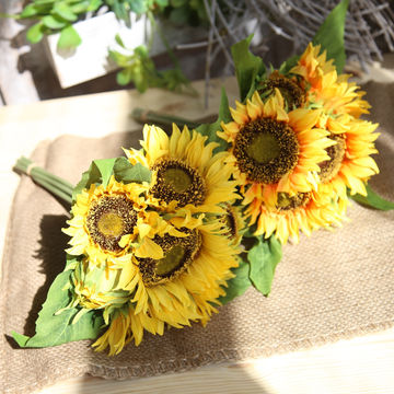 artificial sunflower bouquet
