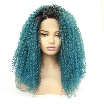 synthetic lace front wigs kinky curly