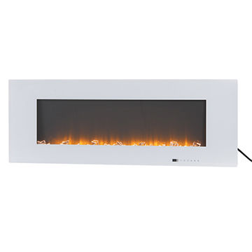 Electric Fireplace White Panel Wall Mounted 50 Inch 3 Colors