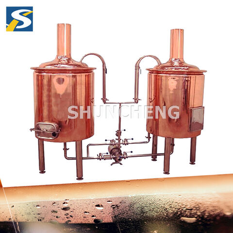 China Pub Hotel Beer Brewery Equipment 500l Red Copper Brew Kettle For Sale On Global Sources Make Beer Machine Beer Machinery Craft Beer