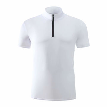 China Wholesale 100 Polyester Half Zipper Solid Color Male Fitness Bodybuilding Workout Tee Tops Tshirts On Global Sources Men 1 4 Zip T Shirt Men Zipper T Shirt Male Zip T Shirt