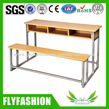 China 3 Seaters Joint Desk With Bench Student Table And Chair