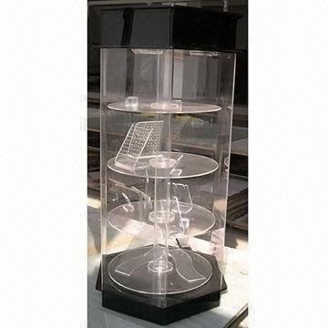 Acrylic Revolving Display Stands Light Box Countertop Shelves