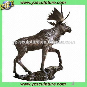 Life size moose statue