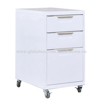 Good Look Colorful Movable Pedestal Cabinet 3 Drawer Pedestal