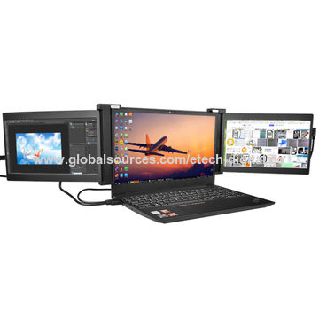 China 13.3 inch tri screen laptop monitor for laptop dual or three ...