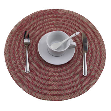 China Hot Sale Colorful Pp Plastic Table Placemats Woven Tray