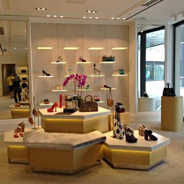 Customized POP Shoes and Bags Display Table, White Color | Global Sources