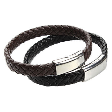 China Fashionable Leather Bracelet From Shenzhen Wholer China Fashionable Leather Bracelet Customized Logo Engraved Anchor Jewelry For Men