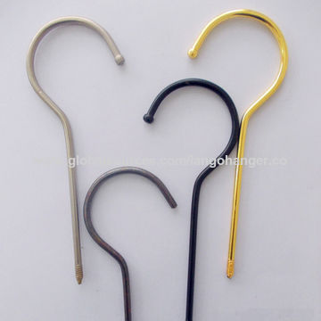 wooden hangers with black hook