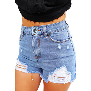high waisted womens jean shorts