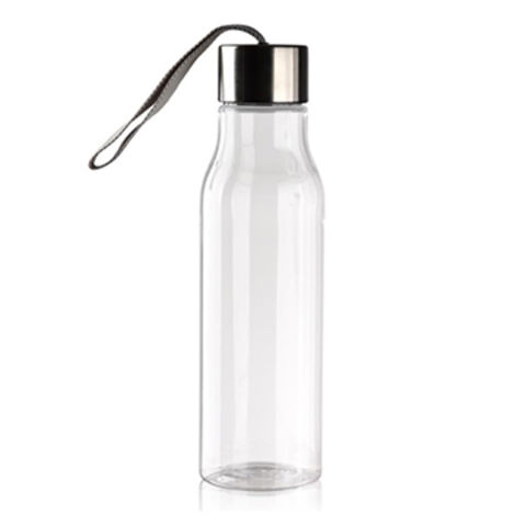 China Clear Plastic Water Bottle With Stainless Steel Stripe Lid On Global Sources
