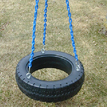 Taiwan Plastic Tire Swing With Chain Ideal For Residential